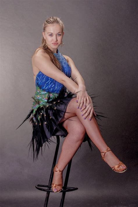 Portrait Of A Blonde Dancing Latino In A Dance Suit Stock Image Image