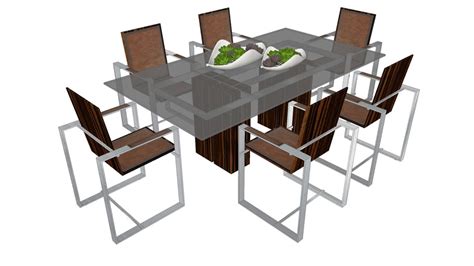 Mesa Y Sillas De Comedor Dining Table And Chairs 3d Warehouse