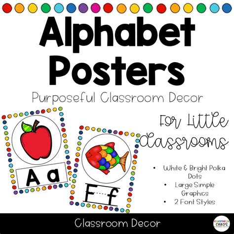 Alphabet Posters Purposeful Classroom Decorations