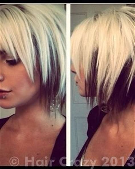 The upkeep of blonde hair can be a lot, but it will vary depending on your natural hair color, shade of blonde, and the coloring technique used. Short layered two tone hair, blonde on top brown under ...