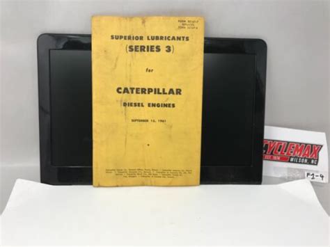 1967 Cat Caterpillar Diesel Engines Superior Lubricants Manual Series 3 Ebay