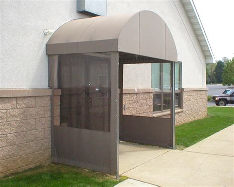 Search all products, brands and retailers of door canopies: Rounded top entrance canopy with vestibule sides | Kreider ...