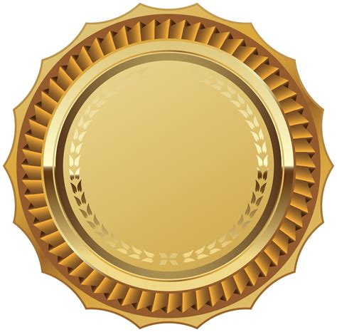 Gold Seal With Ribbon Png Clipart Image Ribbon Png Logo Design Art