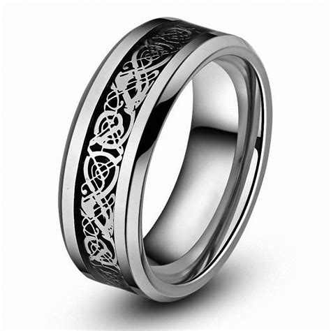 15 Ideas Of Black And Silver Mens Wedding Rings