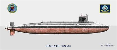 Uss Gato Ssn 615 Submarine Print Us Navy Ebay