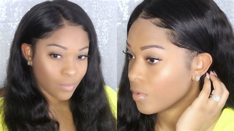 sew in your glueless 360 lace frontal wig install no hair out no glue no gel youtube