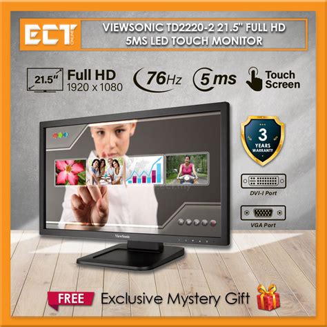 Viewsonic Td2220 2 215 Full Hd 5ms Led Touch Monitor