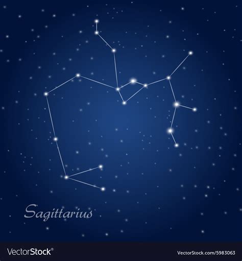 Sagittarius Constellation Zodiac Royalty Free Vector Image