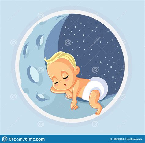 Cute Baby Sleeping Vector Cartoon Stock Vector Illustration Of Care