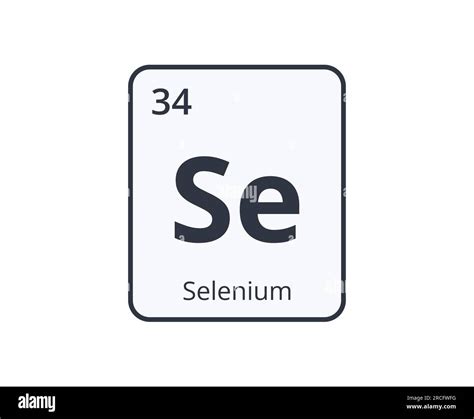 Selenium Chemical Element Graphic For Science Designs Stock Vector