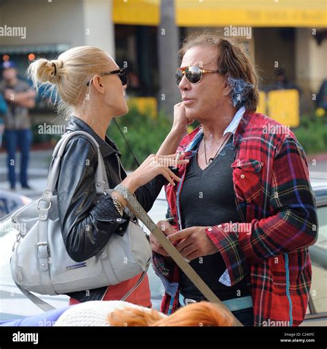 Mickey Rourke Shares An Intimate Moment With A Friend Los Angeles
