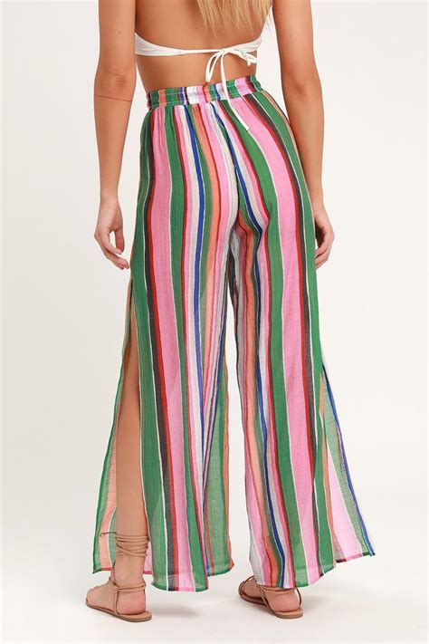 Eternal Vacation Green Multi Striped Swim Cover Up Pants In 2020