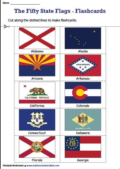 State Flags Of The Us Worksheets American State Flags State Flags