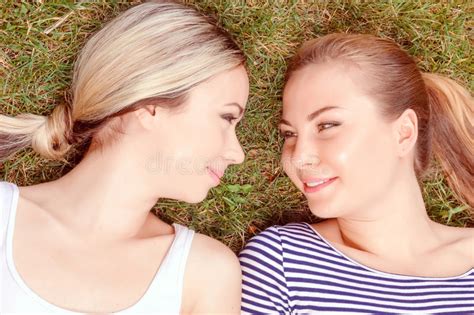 close up of lesbian couple in park stock image image of friendship couple 57667467