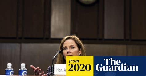 amy coney barrett pledges open mind and plays down conservative record amy coney barrett