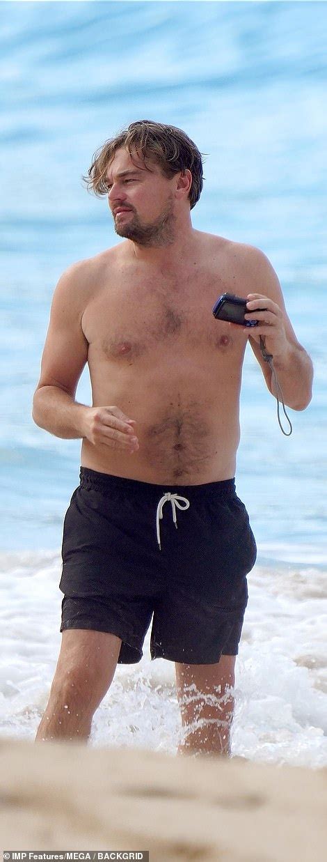 leo dicaprio 45 frolics with bikini clad beauty camila morrone 22 in st barts daily mail