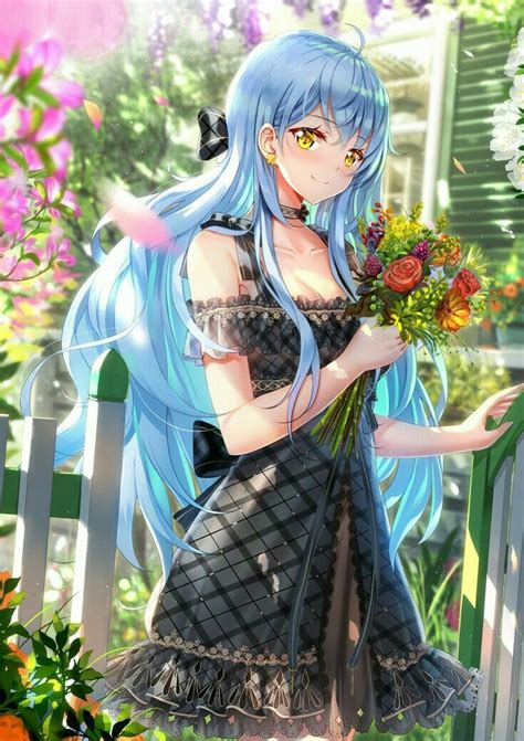 Wallpaper Illustration Black Dress Anime Girls Blue Hair Blue My Xxx Hot Girl