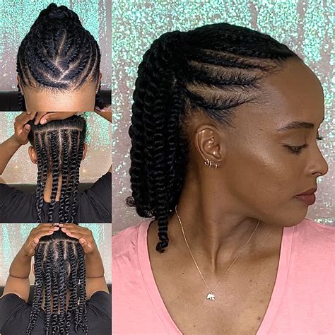 Natural Braid Styles Protective Styles For Natural Hair Short Natural Hair Flat Twist Natural