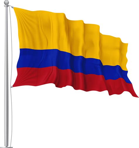 Colombia Waving Flag Png Image Clipart Full Size Clipart 2891981