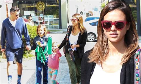 Jessica Alba Spends Time With Husband Cash Warren And Daughters In Santa Monica Daily Mail Online
