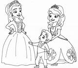 Sofia Coloring Pages Princess Disney Baby Amber James Sophia Two Drawing Princesses Printable Getdrawings sketch template