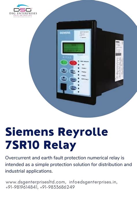 Siemens Reyrolle 7SR10 Overcurrent Numerical Relay In 2021 Siemens