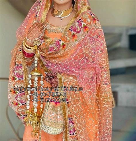 Bridal Punjabi Suits With Heavy Dupatta Maharani Designer Boutique In 2021 Bridal Suits
