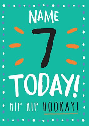 Design a card online for all here at funky pigeon, you'll find a huge range of unique cards and gifts online, many of which can be personalised with our easy to use online editor. 7th Birthday Cards For Boys - greeting cards near me