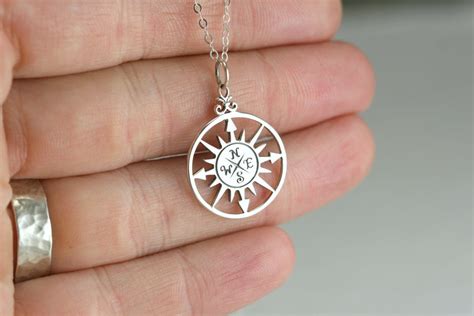 We may earn commission from the links on this page. Sterling Silver Compass Necklace for Women - College ...