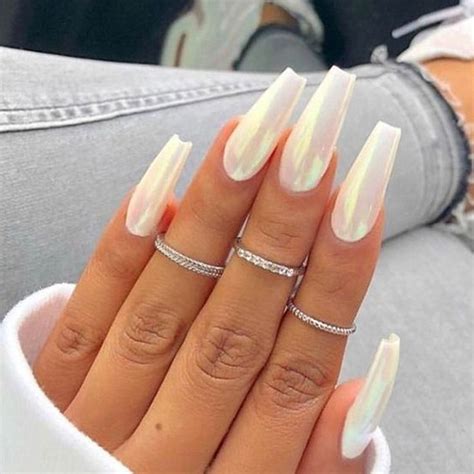30 Awesome Metallic Nail Designs Ideas For Perfect Look Matte White