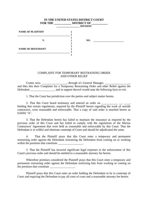 Temporary Restraining Order Form Louisiana Fill Out And Sign