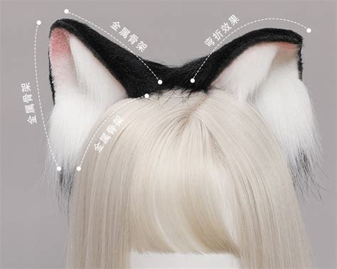 Black Wolf Ear Headbandanime Cat Earwolf Cosplay Etsy