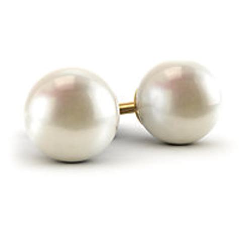 14k Gold 6 7mm White Cultured Pearl Stud Earrings