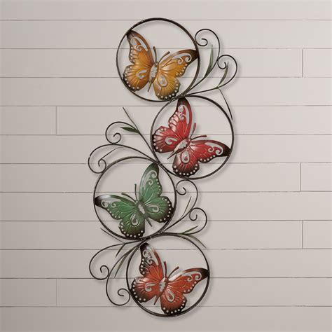 August Grove Ila Metal Butterfly Wall Décor And Reviews