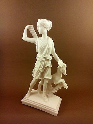 Diana Artemis Alabaster Sculpture Statue Ancient Greek Goddess Of Hunt Picclick