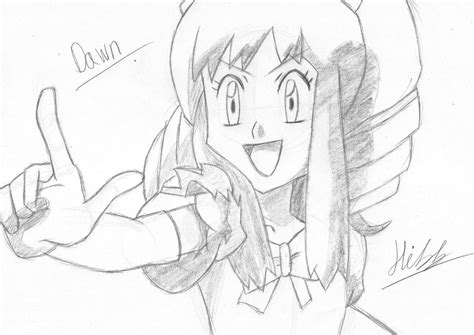 Pokemon Dawn Sketch By Raion X On Deviantart