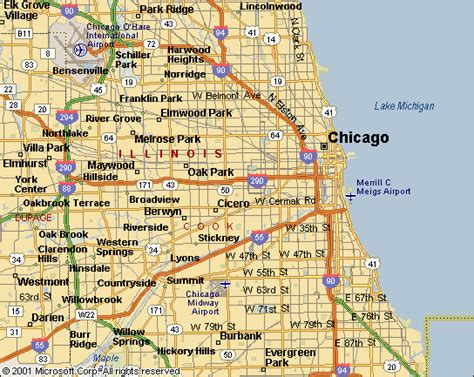 Map Of Chicago Area