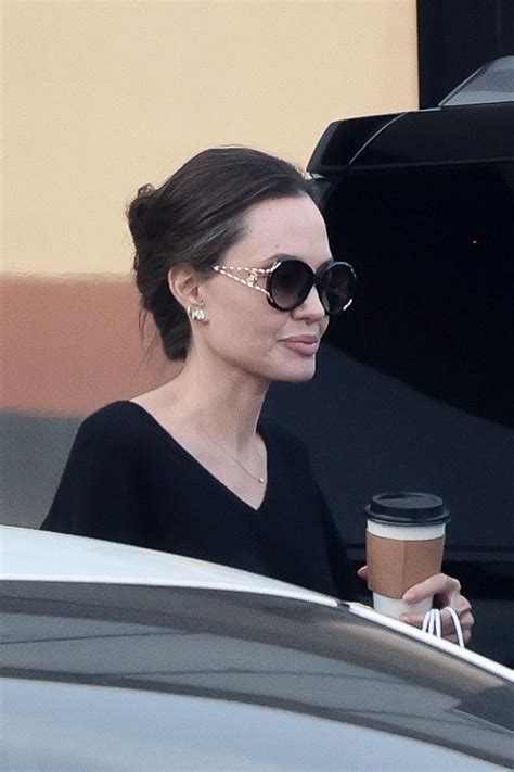 Angelina Jolie In An All Black Ensemble Los Feliz 12232022 Celebmafia