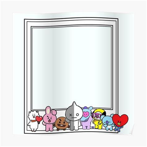 Bt21 Cute Babies Frame Poster For Sale By Jeondaisy Redbubble