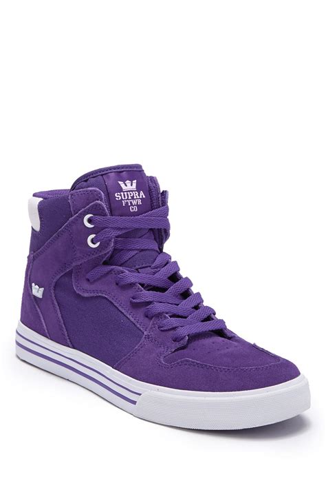 Supra Vaider Suede High Top Sneaker In Purple For Men Lyst