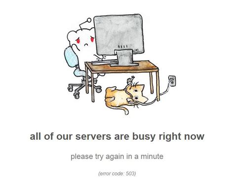 Reddit Error 503 Are The Servers Down Not Working
