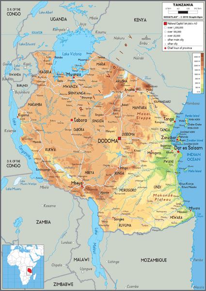 Tanzania Political Wall Map By Graphiogre Mapsales