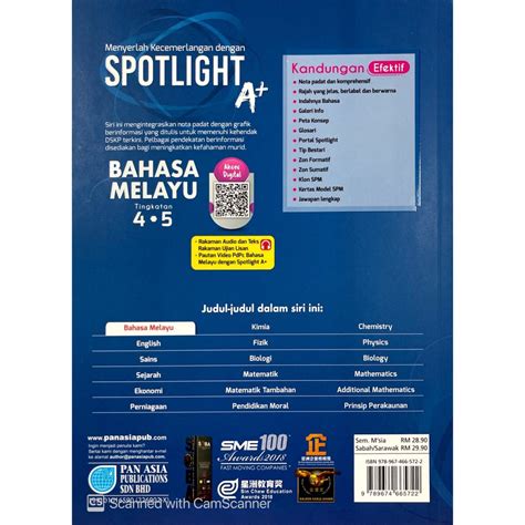 Buy Pan Asiabuku Rujukan Spotlight A Bahasa Melayu Tingkatan Kssm Spm Reference
