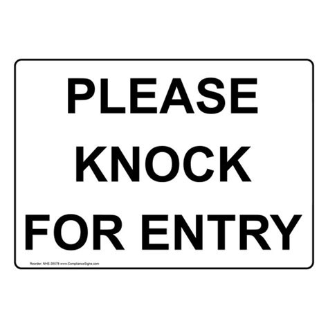 Office Policies Regulations Sign Please Knock For Entry