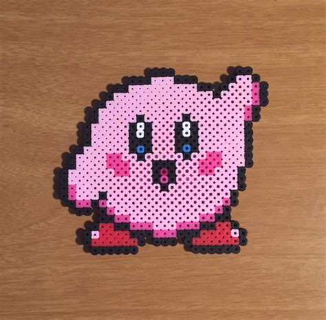 Kirby Perler Bead Personnage De Collection Nerdy Pixel Etsy France