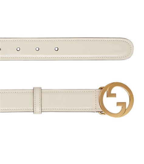 Gucci White Leather Interlocking G Belt Harrods Uk