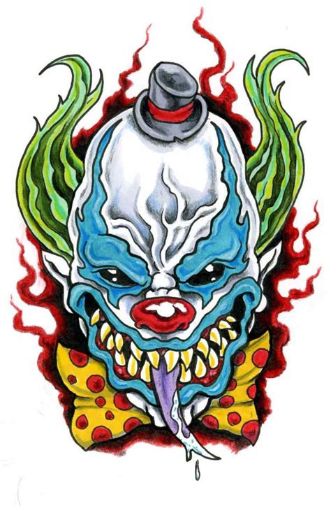 Evil Clown By Scottkaiser Evil Clowns Clown Tattoo Evil Clown Tattoos