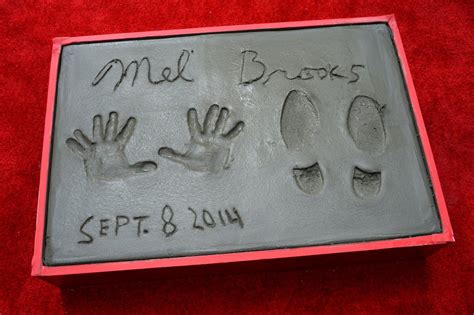 Mel Brooks Places Handprints On Hollywood Walk Of Fame
