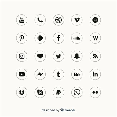 20 Best Free Social Media Icon Sets Resources And Inspirations For