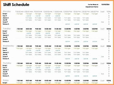 Employee Holiday Schedule Template